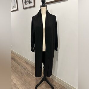 Sam Edelman long black duster maxi cardigan soft EUC  SZ M